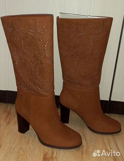 Ria Rosa, сапоги деми, нат нубук, размер 38-39