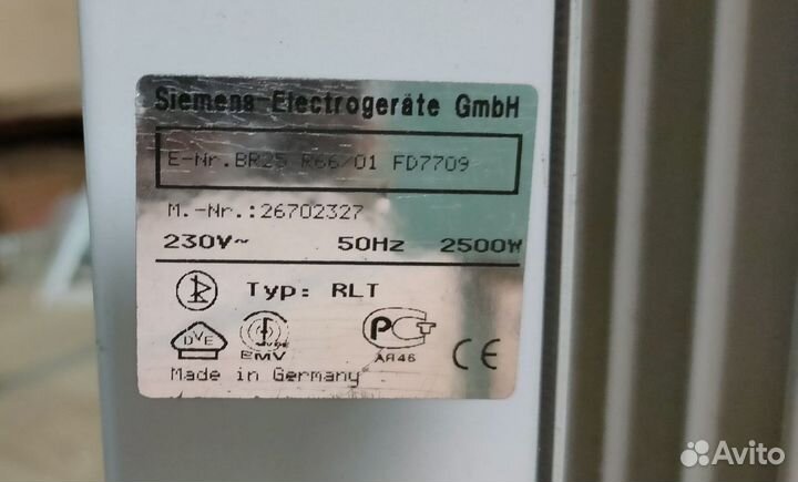 Масляный радиатор Siemens BR25R66 Германия