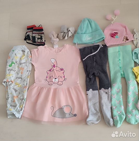 Пакет вещей на девочку от 74-86 размера