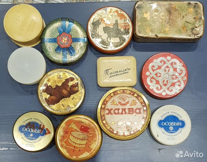 Банки коробки жестяные СССР лотом