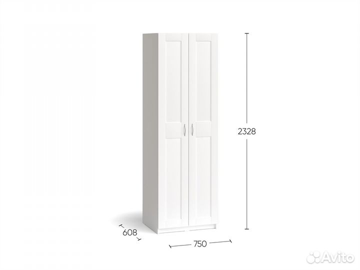 Шкаф IKEA Макс 2 дверь 75х61х233 Сонома