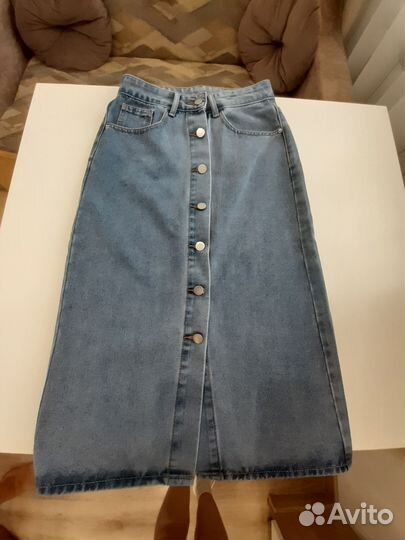 Джинсовая юбка размер 42-44