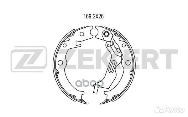 Колодки ручника lacetti/epica/gentra BK4051 Zek