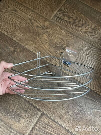 Угловая полка из нержавеющей стали новая