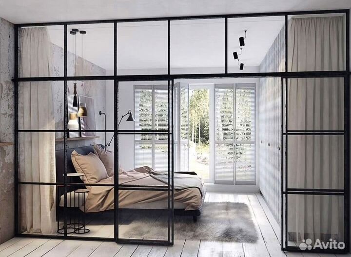 Перегородки из стекла Лофт