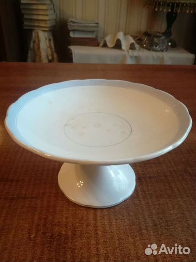 Ваза для фруктов на ножке Кузнецов 19в