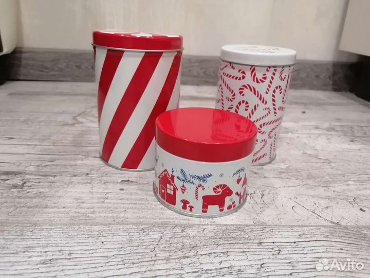 Банка с крышкой IKEA vinterfint 3 шт