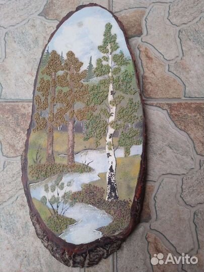 Панно на срезе