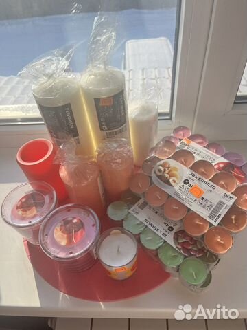 Свечи неароматические столбики IKEA