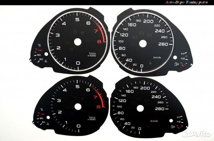 Audi A5 8T Европейские шкалы приборов