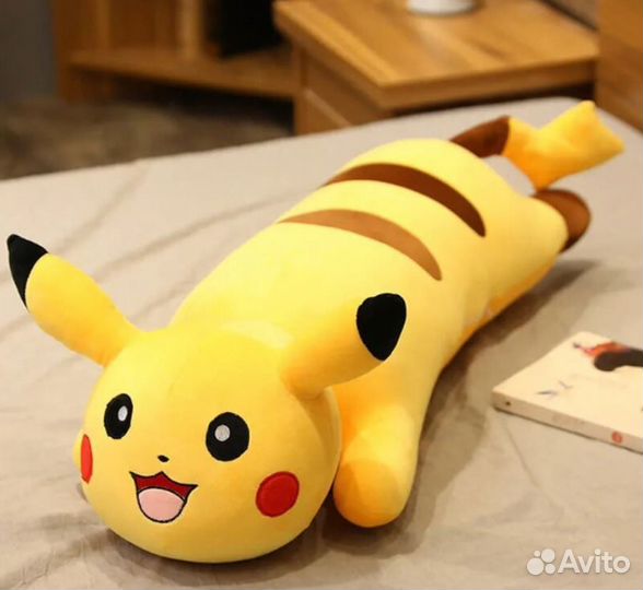 Мягкая игрушка Пикачу подушка-обнимашка, 100см