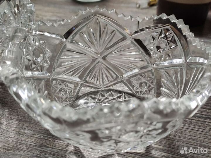 Конфетница. Ваза. Салатник хрусталь