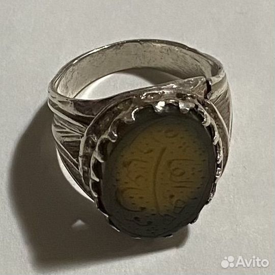 Серебренное кольцо мужское старинный