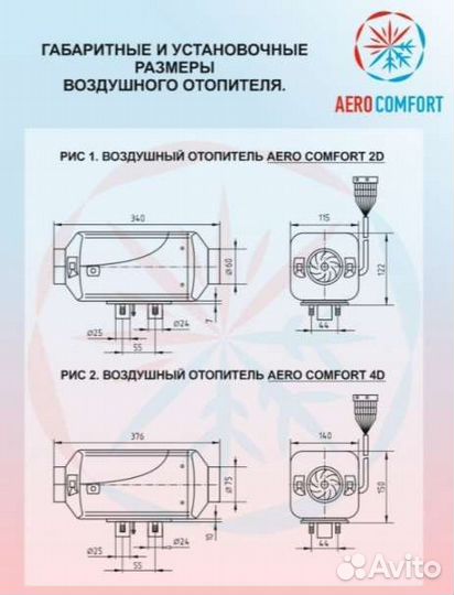 Автономный отопитель Аэрокомфорт Aero Comfort 2/4к