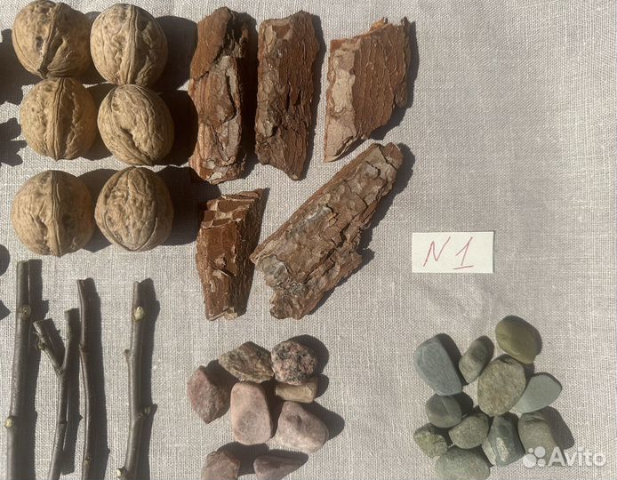 Монтессори набор природный материал для поделок