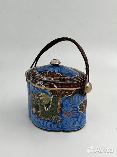 Антикварная бисквитница с драконом, Сацума