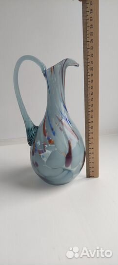 Кувшин цветное стекло СССР