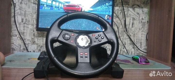 Руль Logitech vibration feedback wheel