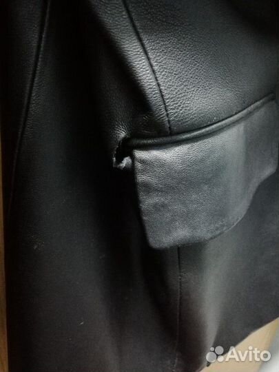 Пиджак кожаный