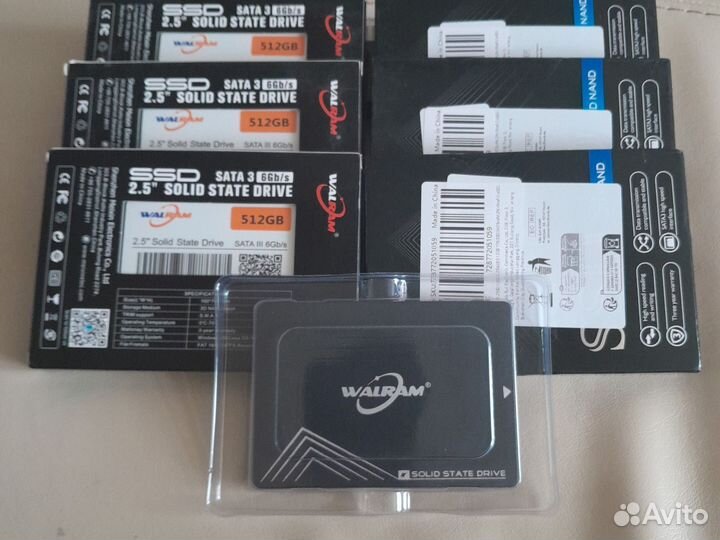 Новый ssd 512gb Walram SATA 3