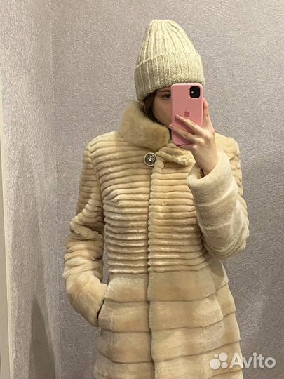 Шуба мутоновая с норкой 42-44-46