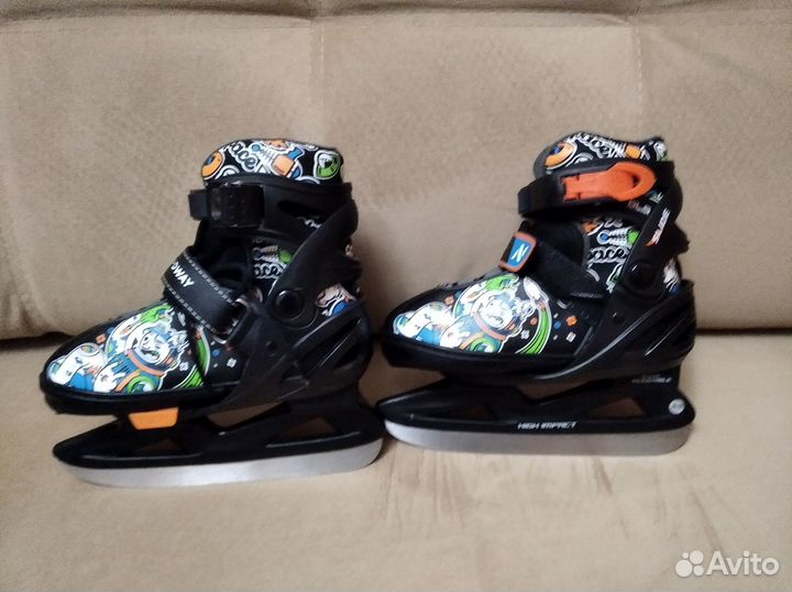 Коньки детские раздвижные, размер 26-31