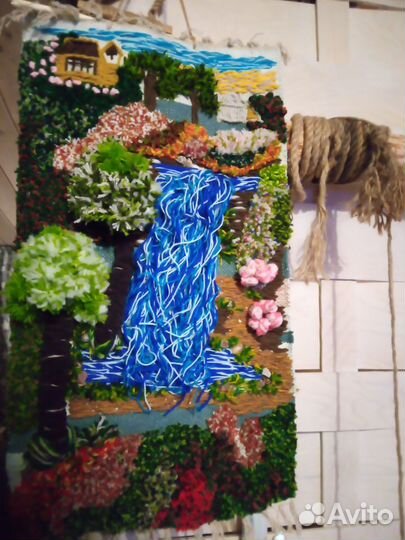 Продам картину гобелен, ручная вышивка