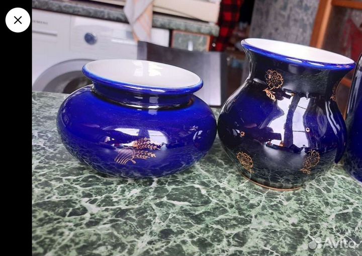 Ваза СССР. Лфз. Кобальт. Сервировка