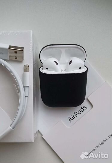 Airpods 2 LUX+чехол+бесплатная доставка