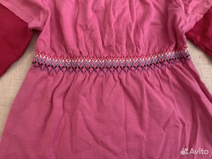 Розовое детское платье для девочки 2 года oshkosh