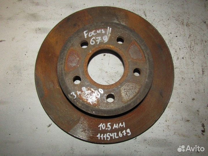 Диск тормозной передний не вентилируемый Focus II