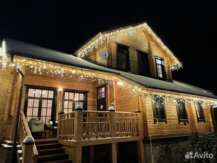 Праздничная подсветка гирляндами