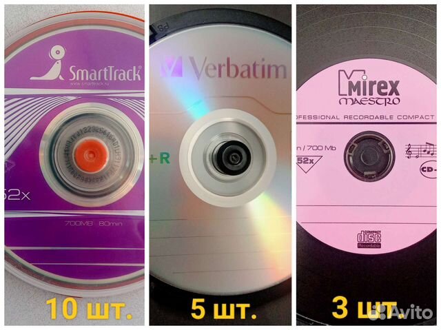 Диски SmartTrack CD-R, Verbatim DVD-R,Mirex CD-R
