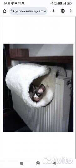 Гамак лежанка для кошки на батарею