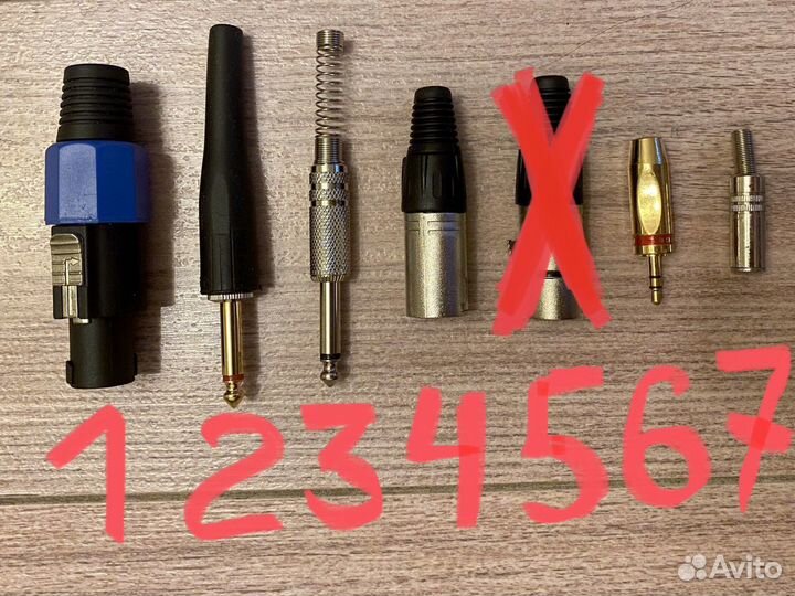 Разъемы XLR, Jack, Mini-jack, Speakon