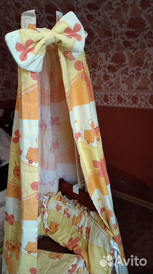 Балахон для детской кроватки,защита,комплект белья