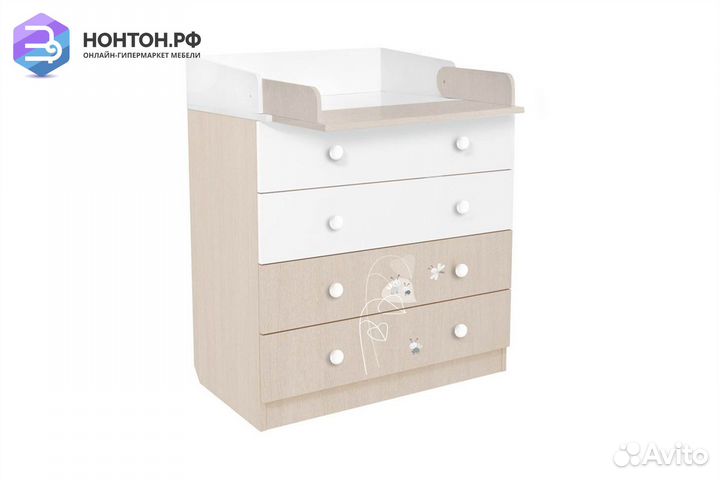 Комод French 1580 amis белый / дуб пастельный