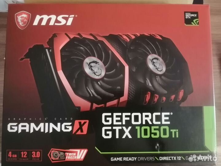 Видеокарта gtx 1050 ti msi