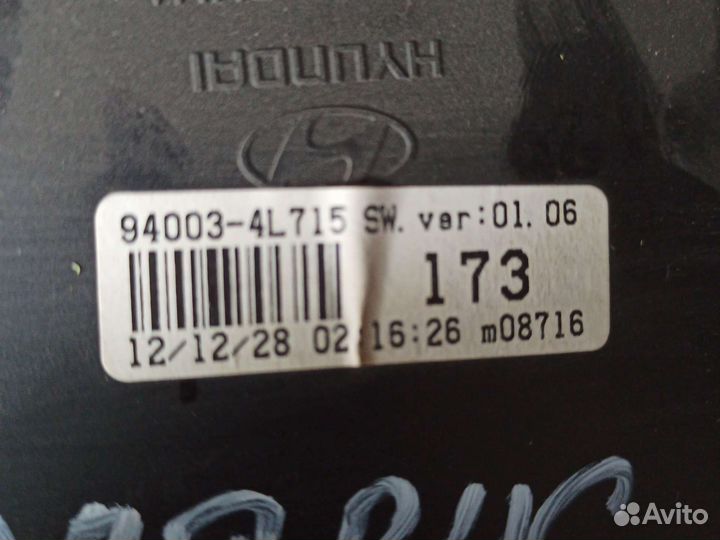 Приборная панель Hyundai Solaris солярис механика