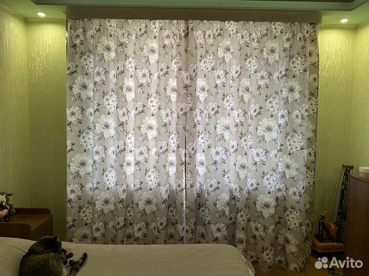 Шторы и покрывало бу