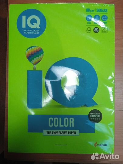 Цветная офисная бумага A-4, А-3, зеленый(неон)