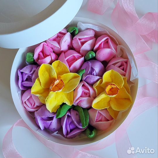 Зефирные букеты (цветы)