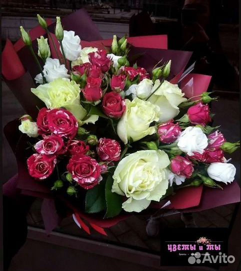 Цветы розы букет