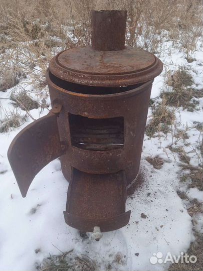 Печь буржуйка чугунная армейская