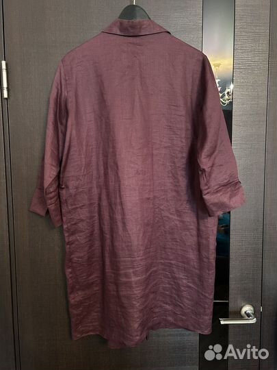 Платье рубашка 100% ramie 50/52