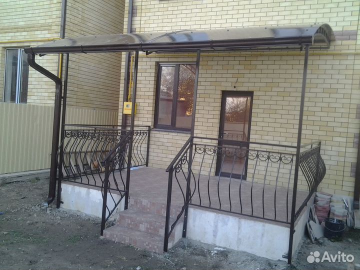 Навесы из поликарбоната, профлист,металлочерепица