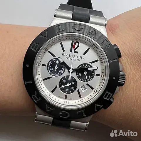 Часы Bvlgari Diagono Aluminium Chronograph Silver