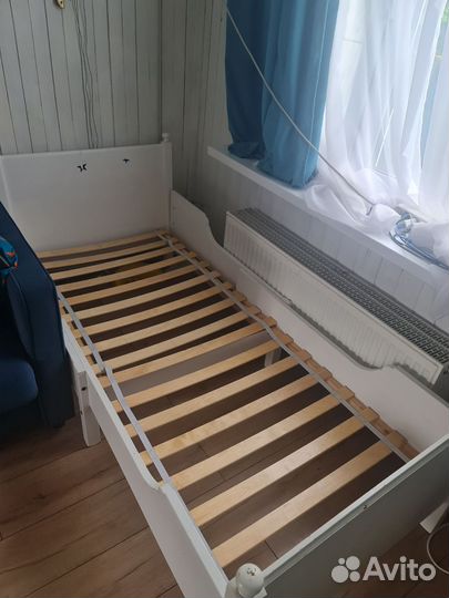Детская кровать IKEA раздвижная сундвик с матрасом