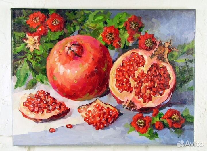 Картина маслом Спелые Гранаты