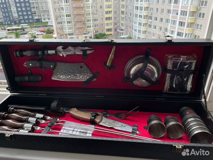 Шашлычный набор для пикника в чемодане